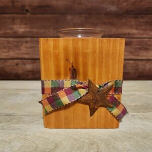 Rusty Star Candle Holder