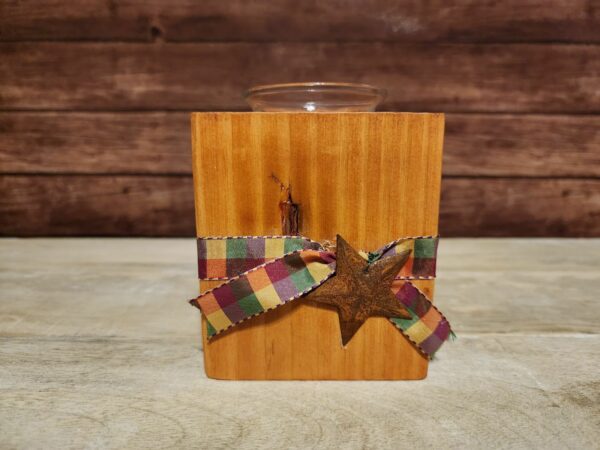 Rusty Star Candle Holder