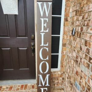 Brown Welcome Porch Leaner