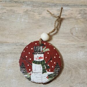 Woodsy Snowman Ornament