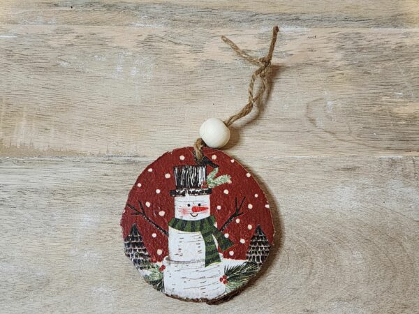 Woodsy Snowman Ornament