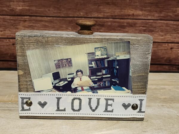 Wooden Block Photo Display