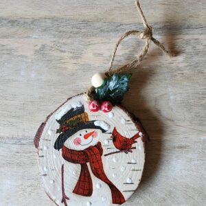 Snowman & Cardinal Tag/Ornament