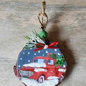 Old Red Truck Tag/Ornament