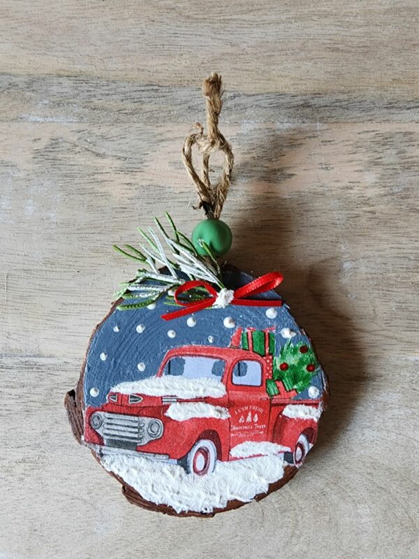 Old Red Truck Tag/Ornament