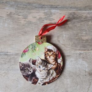 Cats In A Basket Tag/Ornament