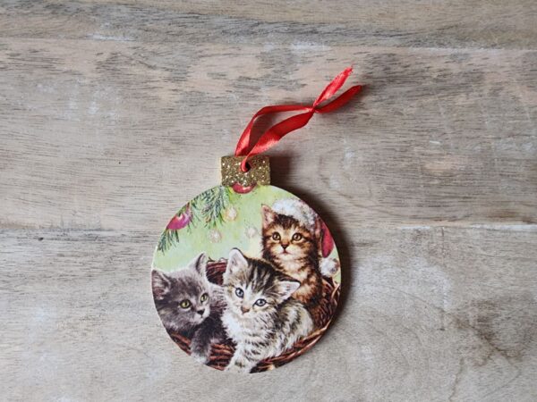 Cats In A Basket Tag/Ornament