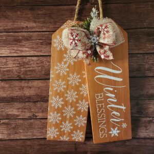 Winter Blessings Tags (Natural/White)