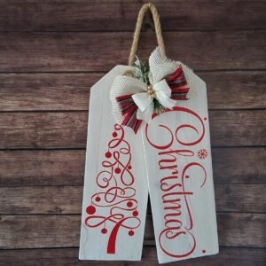 Christmas Tags (Red/White Stain)