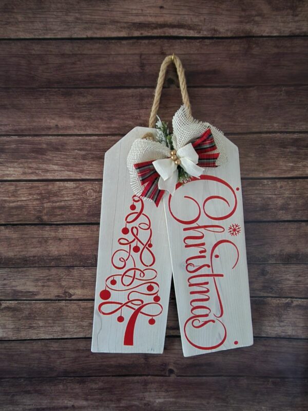 Christmas Tags (Red/White Stain)