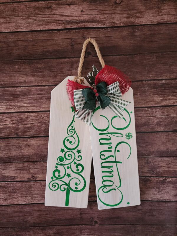 Christmas Tags (Green/White Stain)
